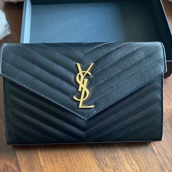 Saint Laurent Handbags - SAINT-LAURENT -  authentic chain wallet - black